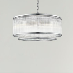 Lampa wisząca SERGIO P0528-06H-F4AC ZumaLine Wykonana z metalu i szkła chrom
