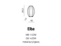 Kinkiet Elba  AZzardo MB1122M wykonana jest z chromowanego metalu, akrylu oraz szkła - 3