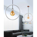 Lampa wisząca KRUG COPPER AZzardo AZ2113 z drutu w kształcie koła industrialne o wykończeniu miedzianym - 2