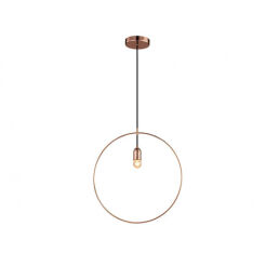 Lampa wisząca KRUG COPPER AZzardo AZ2113 z drutu w kształcie koła industrialne o wykończeniu miedzianym