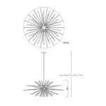 LAMPA WISZĄCA URCHIN ZUMALINE P0491-09E-F7DY ZŁOTA rozłożysta konstrukcja nieschematycznym wzornictwie  - 4