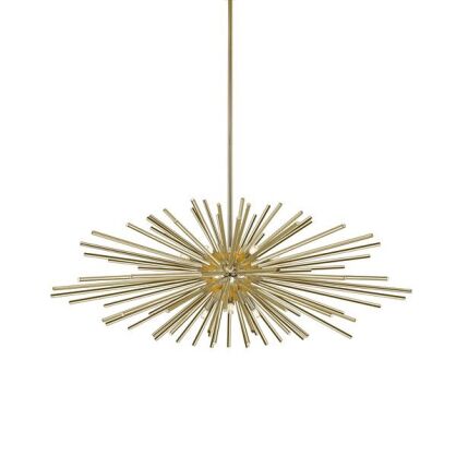 LAMPA WISZĄCA URCHIN ZUMALINE P0491-09E-F7DY ZŁOTA rozłożysta konstrukcja nieschematycznym wzornictwie 