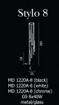 Lampa wisząca Stylo 8 AZzardo  AZ0257 chrom klosze w kształcie stożków na końcach szklane - 4