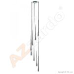 Lampa wisząca Stylo 8 AZzardo  AZ0257 chrom klosze w kształcie stożków na końcach szklane - 3