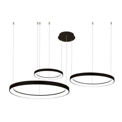 Lampa wisząca AGNES PENDANT 38+58+78 DIMM CCT SWITCH BK czarna Azzardo AZ5024