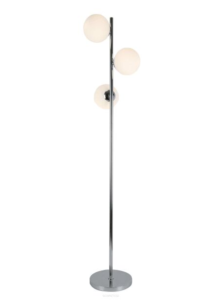 Lampa wisząca FREDICA LDP 6030-7 (CHR) Lumina Deco CHROMOWANA podstawa białe klosze