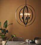 Lampa wisząca ORBIT 107942 Markslojd 3 pierścienie 3 źródła światła CZARNA INDUSTRIALNA - 3