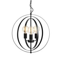 Lampa wisząca ORBIT 107942 Markslojd 3 pierścienie 3 źródła światła CZARNA INDUSTRIALNA