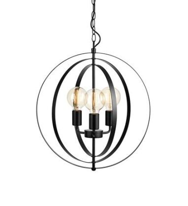 Lampa wisząca ORBIT 107942 Markslojd 3 pierścienie 3 źródła światła CZARNA INDUSTRIALNA