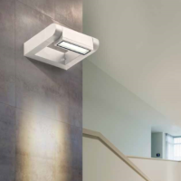 Kinkiet zewnętrzny FRAME WALL BRIGHT GRAY Azzardo AZ2133 IP54 nowoczesny w kolorze jasnej szarości 