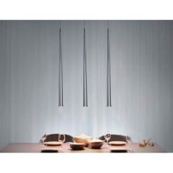 Lampa wisząca Asta III Orlicki Design stożkowe klosze wykonana ze stali w kolorze chromu LED