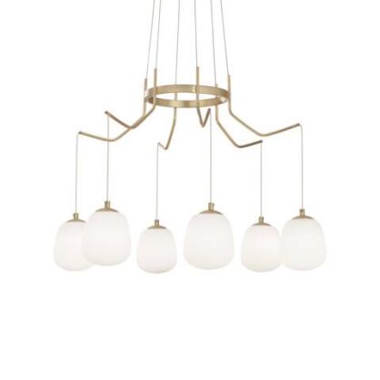 LAMPA WISZĄCA Karousel SP 2066387  w kolorze mosiężnym Ideal Lux 