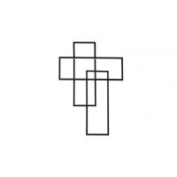 Lampa kinkiet  QUADRATUS WALL AZ2994 nowoczesny styl kolor czarny aluminiowa 3 ledowe prostokąty ścienna