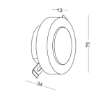 LAMPA SCHODOWA ELKIM LESEL 009B Nietuzinkowa w 2 kolorach LED 3000K / 4000K IP20 - 4