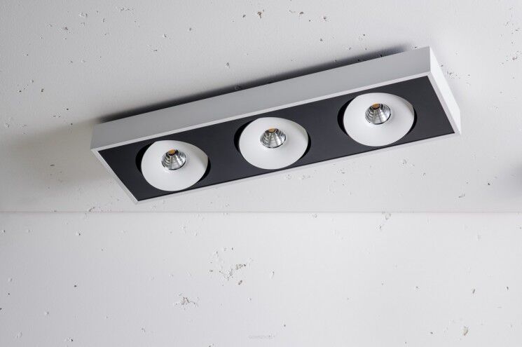 Oprawa natynkowa Lava X3 NT edge.LED CRI80 Labra   3.0727  techniczna prostokąt potrójna 7 cm wysokości LED różne kolory wykończenia