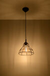 Loftowa Nowoczesna Lampa wisząca ANATA Czarna SL. 0146 klosz z metalu druciasty - 3