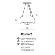 Lampa wisząca Cosmo 2 czarna AZzardo 2901-3PB AZ1060 BK wykonana jest z metalu oraz szkła o wykończeniu czarnym - 5