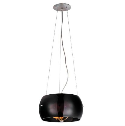 Lampa wisząca Cosmo 2 czarna AZzardo 2901-3PB AZ1060 BK wykonana jest z metalu oraz szkła o wykończeniu czarnym