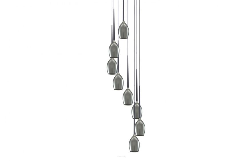 Lampa wisząca Izza 8 AZ2940 szklane klosze smoky