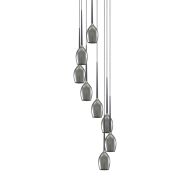 Lampa wisząca Izza 8 AZ2940 szklane klosze smoky