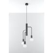 Lampa wisząca DUOMO 3M SL.0302 Sollux efektowna 3 źróda światła wykonana ze stali malowanej proszkowo w kolorze czarnym  - 2