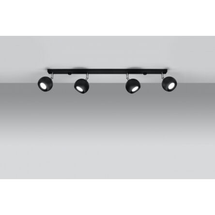 LAMPA SUFITOWA LISTWA SUFITOWA  OCULARE 4L Czarny  SOLLUX  Lampa Ścienna NOWOCZESNY stal  SL.0447 metalowa lampa  SOLLUX LIGHTING
