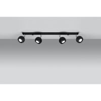 LAMPA SUFITOWA LISTWA SUFITOWA  OCULARE 4L Czarny  SOLLUX  Lampa Ścienna NOWOCZESNY stal  SL.0447 metalowa lampa  SOLLUX LIGHTING