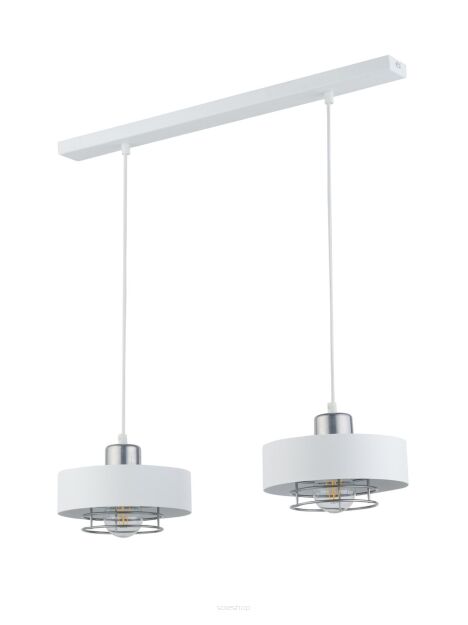 Lampa wisząca POKER 2 SIGMA 32067 BIAŁA SREBRNA LOFT