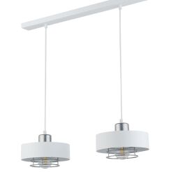 Lampa wisząca POKER 2 SIGMA 32067 BIAŁA SREBRNA LOFT