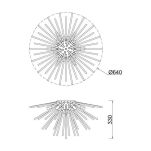 PLAFON URCHIN FASCYNUJĄCA FORMA  ROZŁOŻYSTA nowoczesna hipnotyzująca  JEŻ zumaline C0491-06B-F7DY - 2