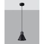 Lampa wisząca TAZILA SL.0989 SOLLUX LIGHTING stożek ES111 czarny - 3