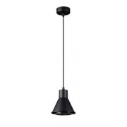 Lampa wisząca TAZILA SL.0989 SOLLUX LIGHTING stożek ES111 czarny