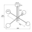 Lampa sufitowa ABSTRACT 1695 ARGON MOSIĄDZ BIAŁE KULE - 2