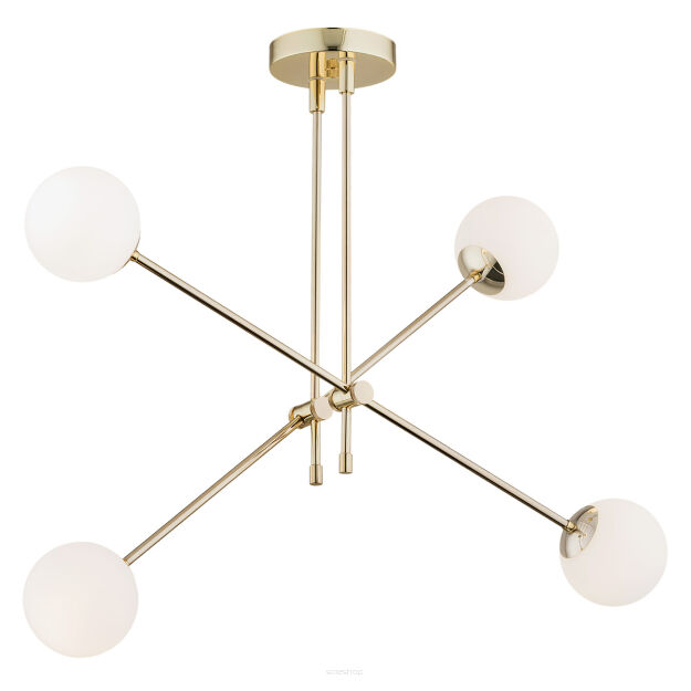 Lampa sufitowa ABSTRACT 1695 ARGON MOSIĄDZ BIAŁE KULE