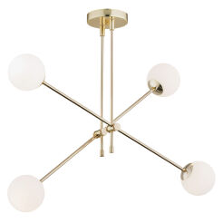 Lampa sufitowa ABSTRACT 1695 ARGON MOSIĄDZ BIAŁE KULE
