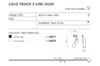Reflektor do szyny 3F LOLO TRACK 3 LINE AZ4578 Azzardo tuba ruchoma GU10  - 7