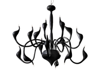 Lampa wisząca Snake 2 czarna AZzardo MP 6230-15 BK  AZ1048  kształtem przypomina węże ma kolor czarny - 2