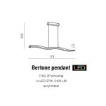 Lampa wisząca BERTONE PENDANT chrom Azzardo AZ1290 - 2