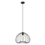 Lampa wisząca MEDDI MDM-4583-1 BK Italux CZARNA NOWOCZESNY DRUCIANY ABAŻUR  E27 IP20 - 2