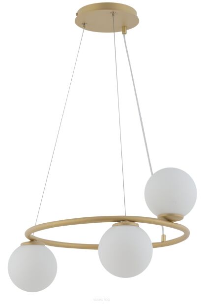 Lampa wisząca GAMA 33380 SIGMA złota podstawa białe kule