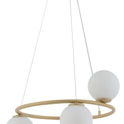 Lampa wisząca GAMA 33380 SIGMA złota podstawa białe kule