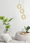 Lampa wisząca zwis z kryształkami GIRONA złota LED Zuma Line MD3713-1-3GT - 8