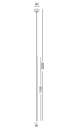Lampa wisząca SCOP 012 SLIM ELKIM Minimalistyczna tuba czarna biała wysokość 110 cm LED 3000K / 4000K  - 5