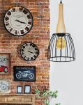 Lampa wisząca Terata 1 black/wood AZ2948 - 2