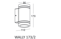 Kinkiet WALLY 173/2 ELKIM Techniczny nowoczesna świeci GÓRA-DÓŁ LED 3000K 4000K - 2
