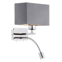 Kinkiet BILL 1053 Argon do czytania LED+ E27 hotelowa szara