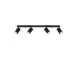 LAMPA SUFITOWA NA LISTWIE  MERIDA kolor czarny 4 ruchome źródła światła SOLLUX  NOWOCZESNA stal  SL.0459 - 3