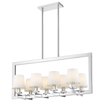 Lampa wisząca LONDON P08038WH cosmo light W nowojorskim stylu 8 źródeł światła