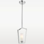 LAMPA WISZĄCA DUBLIN PROSTY ELEGANCKI POJEDYNCZY ZWIS W KOLORZE CHROMY ZE SZKLANYM KLOSZEM COSMO LIGHT P01216CH - 2