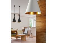 Lampa wisząca Vita AZ1340 geometryczna biały złoty - 2